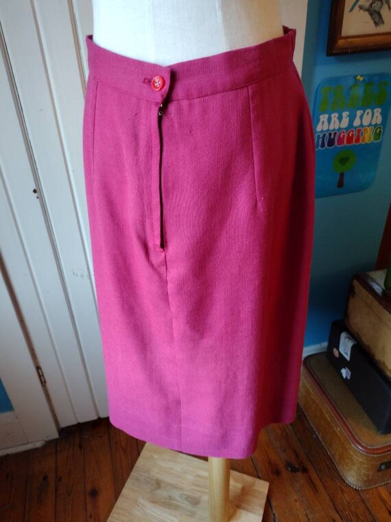 Vintage Mulberry Skirt 60s 70s Straight Embroider… - image 3