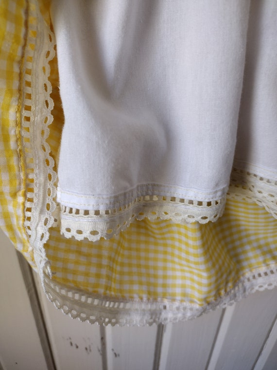 Sweet Vintage Girls' Yellow Gingham Dress Summer … - image 6