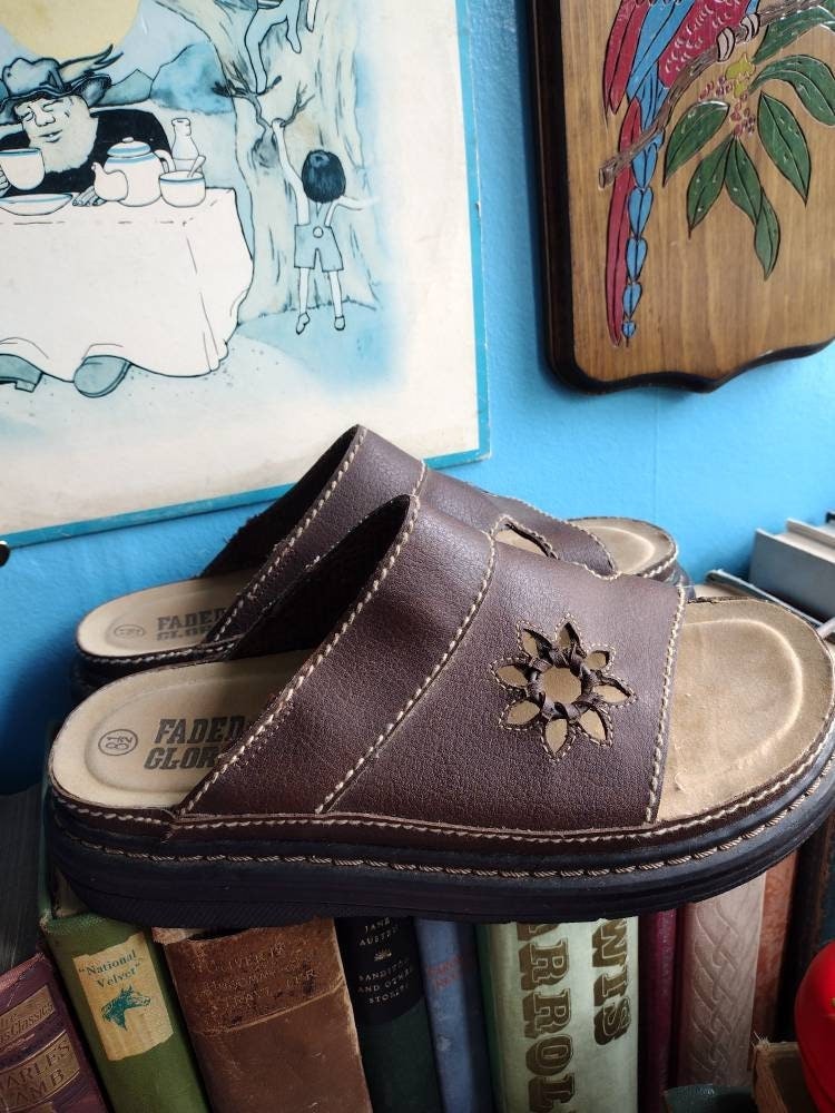 Flip Flops Faded Glory Wedges Strappy Sandals Faded Glory Platform Sandals  Vintage Y2k Platform