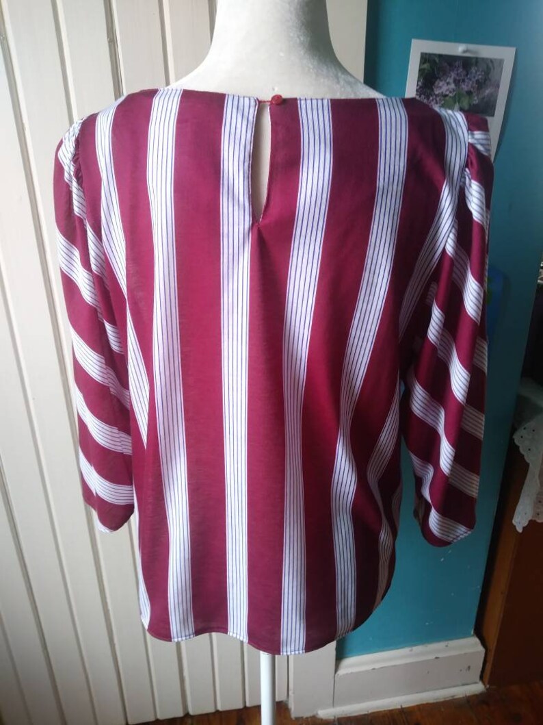 Vintage Top 70s 80s Gianna Bellini Striped L