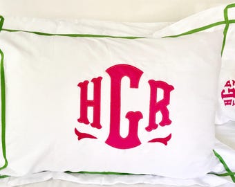 Monogram Appliqué Standard Pillow Sham
