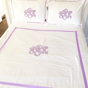 Monogram Applique Standard Sham / Standard Sham / Bedding / Pillowcase image 4