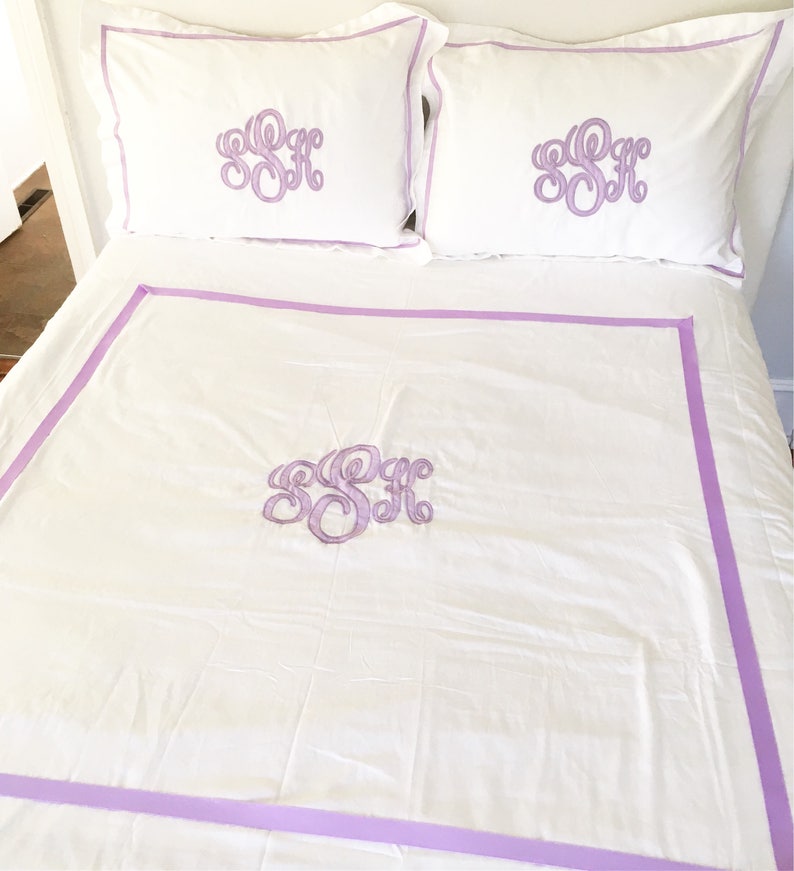 Monogram Applique Standard Sham / Standard Sham / Bedding / Pillowcase image 4