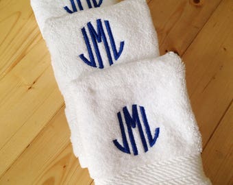 Monogram Guest Towel / Fingertip Towel / Terry Cloth / Face Towel