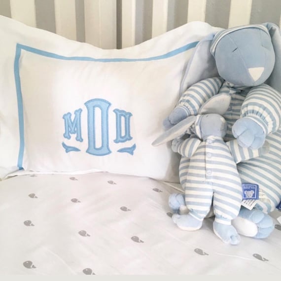 Monogram Applique Boudoir Pillow