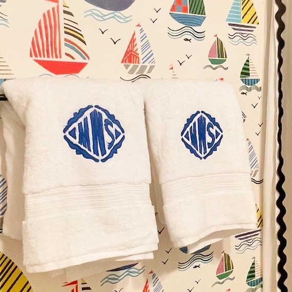 Monogram Applique Terry Cloth Bath Towel