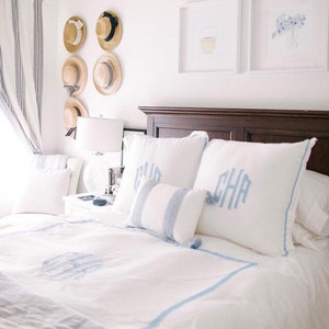 Monogram Applique Queen Duvet / Monogrammed Bedding