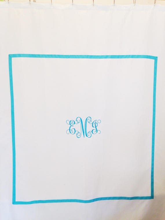 Monogram Shower Curtain / Bath Curtain