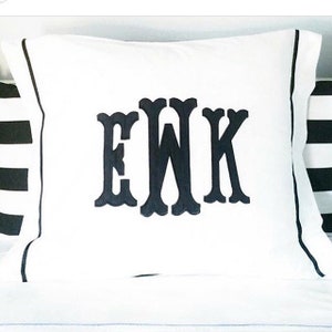 Monogram Applique Sham / Monogrammed Sham / Pillowcase / Bedding image 4