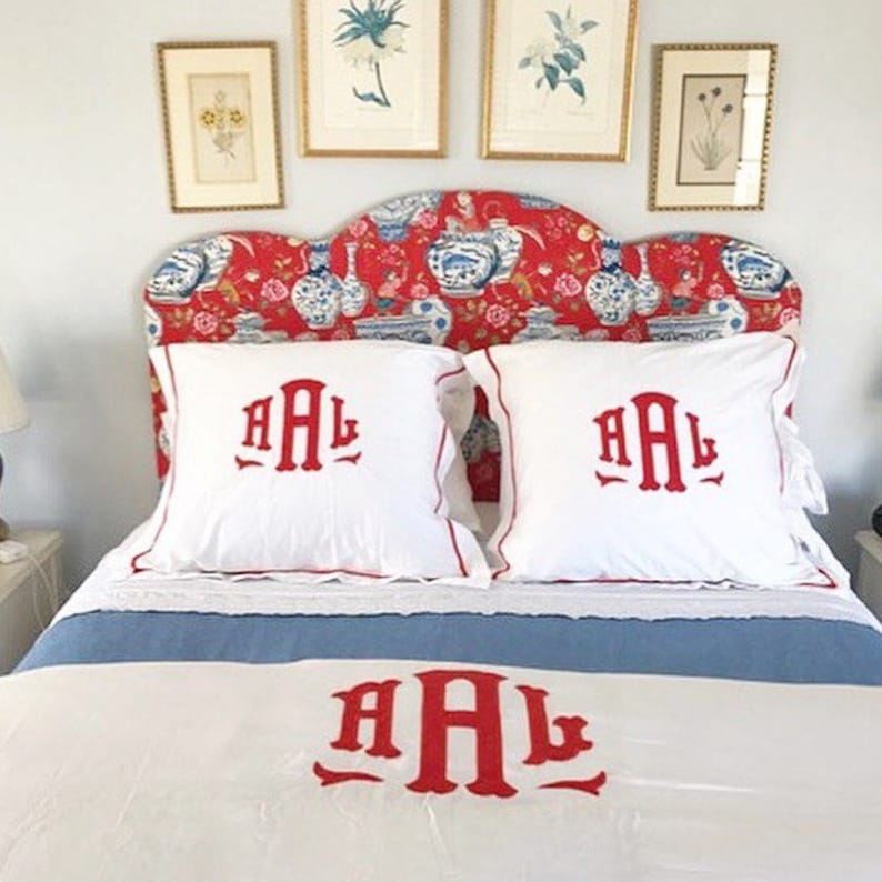 Monogram Applique Sham / Monogrammed Sham / Pillowcase / Bedding image 3