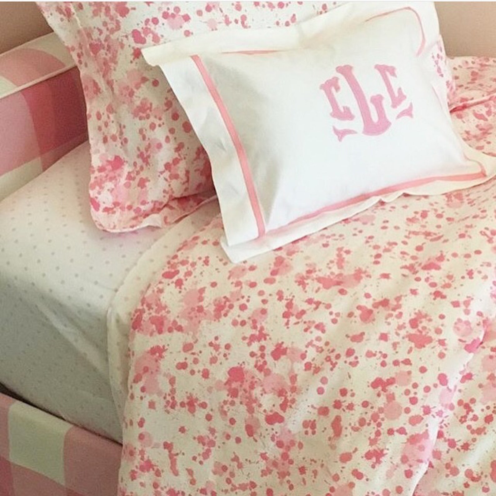 Monogram Applique Boudoir Pillow / Baby Pillow / Sham Etsy