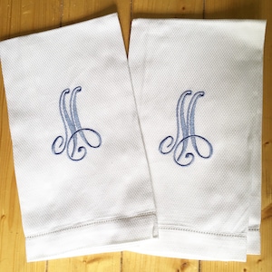 Monogram Guest Hemstitch Towel  / Wedding Gift / Monogram Gift / Hand Towel