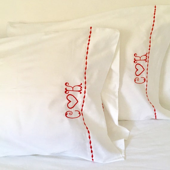 monogram pillow case