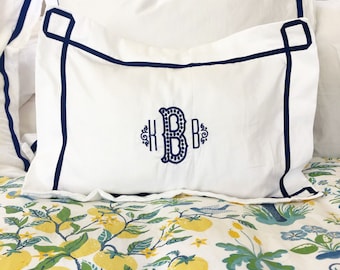 Monogram Boudoir Pillow Sham