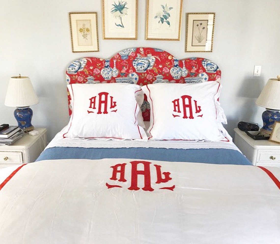 Monogram Applique Euro Sham / Euro Sham / Duvet / Pillowcase Etsy