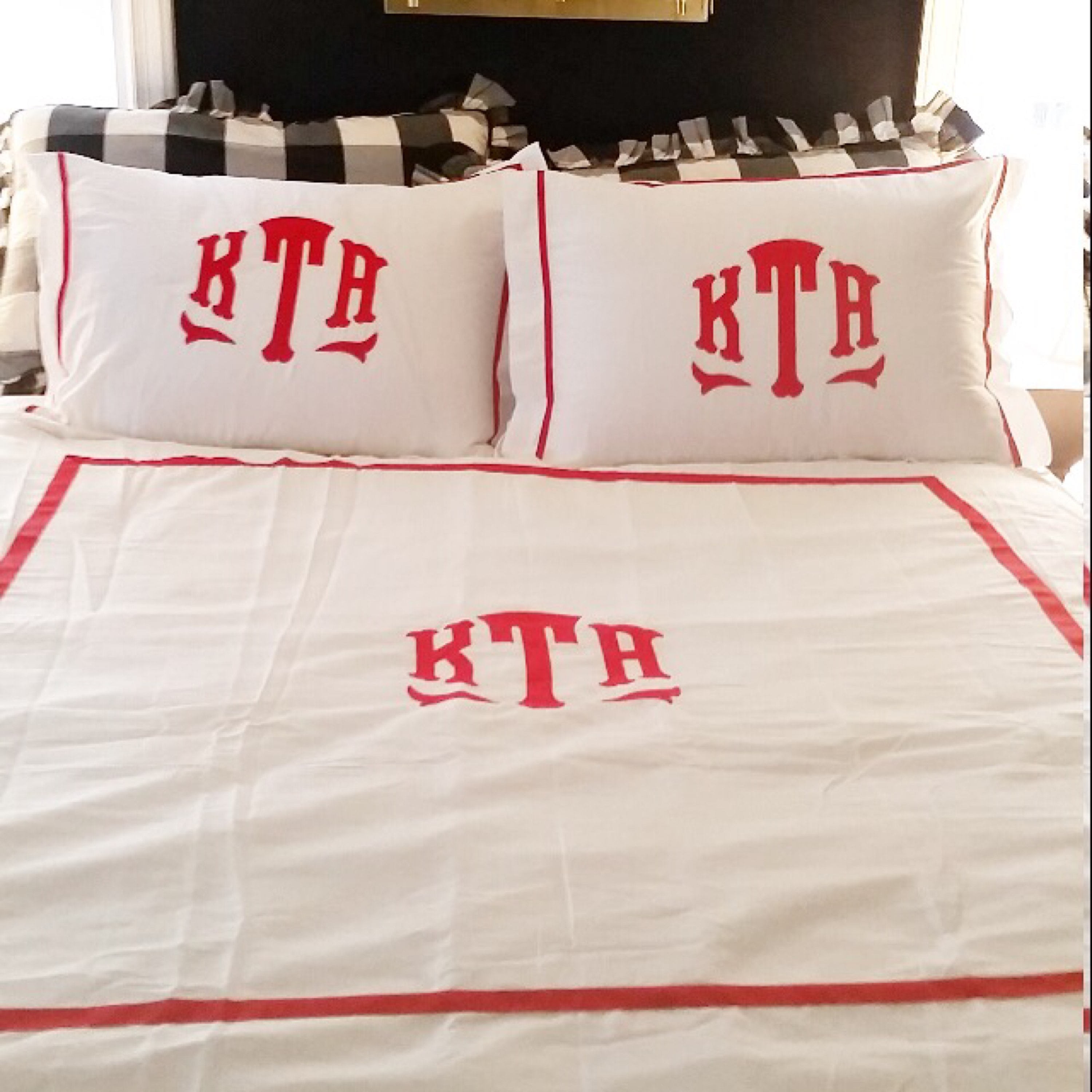Monogram Applique Twin Duvet / Monogrammed Bedding / Sham