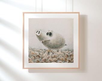 Arte de cerdo // Impresión giclée