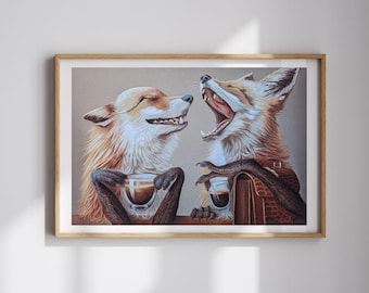 Dos zorros / Impresión giclée