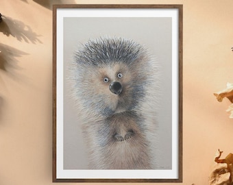 Arte de erizo / Impresión giclée