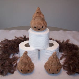 Amigurumi Poop Emoji, Crochet Poo, Gag Gift, Secret Santa, Poop plush, Baby Shower, Over the Hill, Retirement