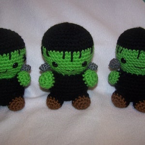 Frankenstein AMIGURUMI CROCHET, Halloween Decor, Fall Decor, Wreath Decor, Spooky