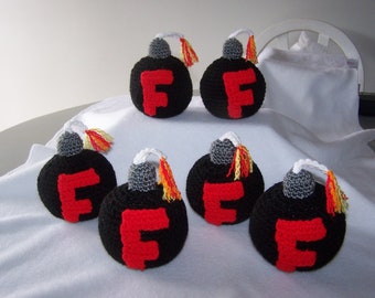 F-Bomb Amigurumi Over the Hill, Retirement Gag Gift, Adult Novelty, Birthday Party, Stress Relief, Soft Plush Toy, co-worker gift