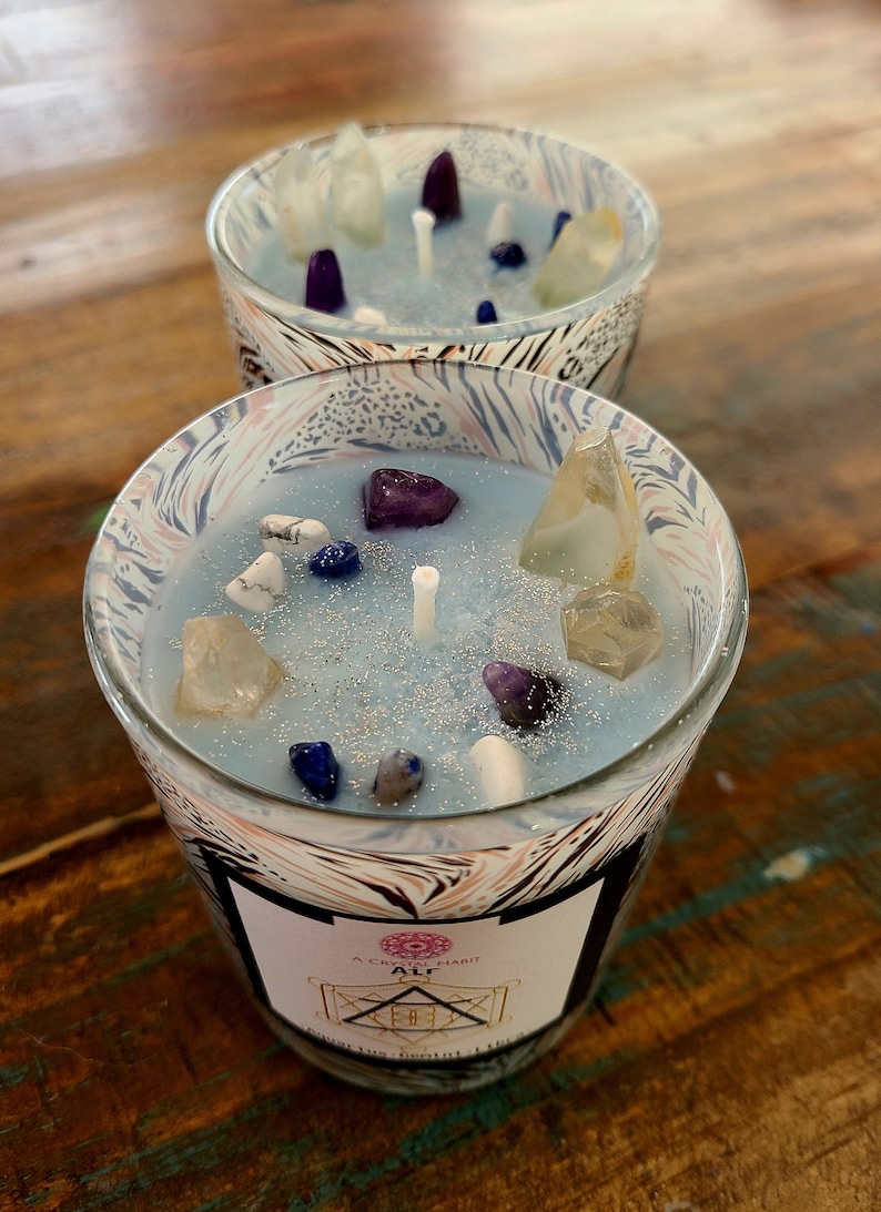 ACrystalHabitShop Crystal Element Candle