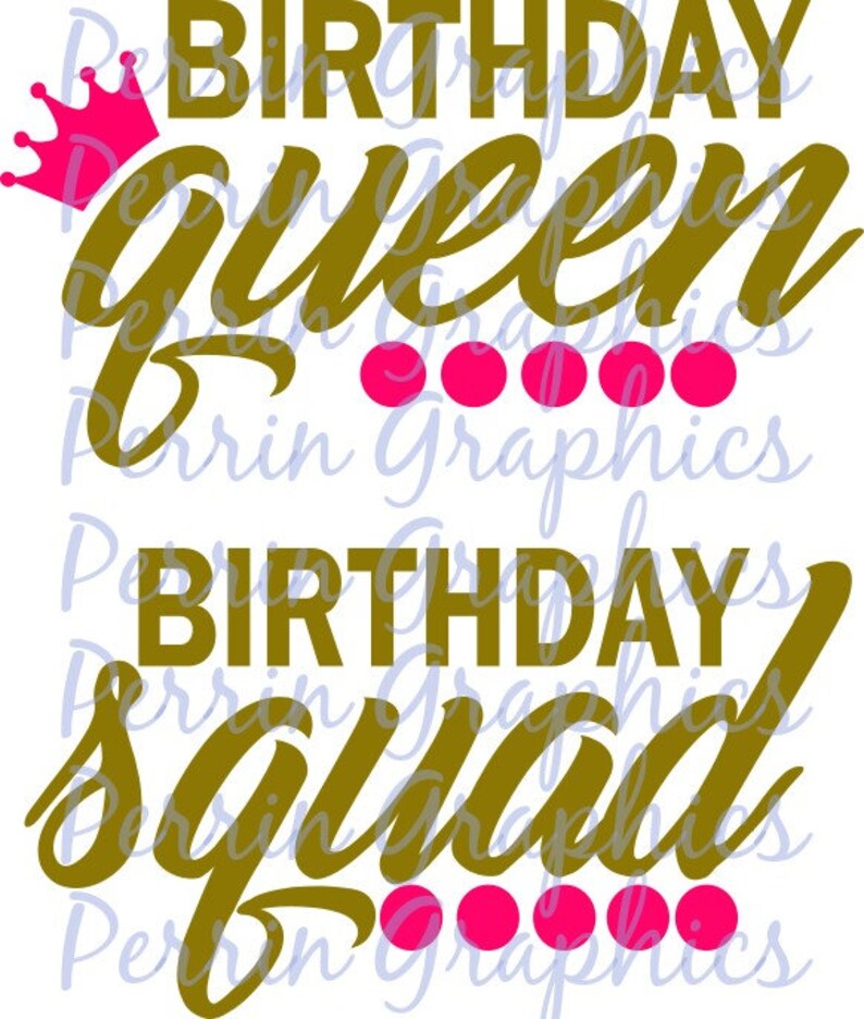 Download Birthday Queen Birthday Squad svg | Etsy