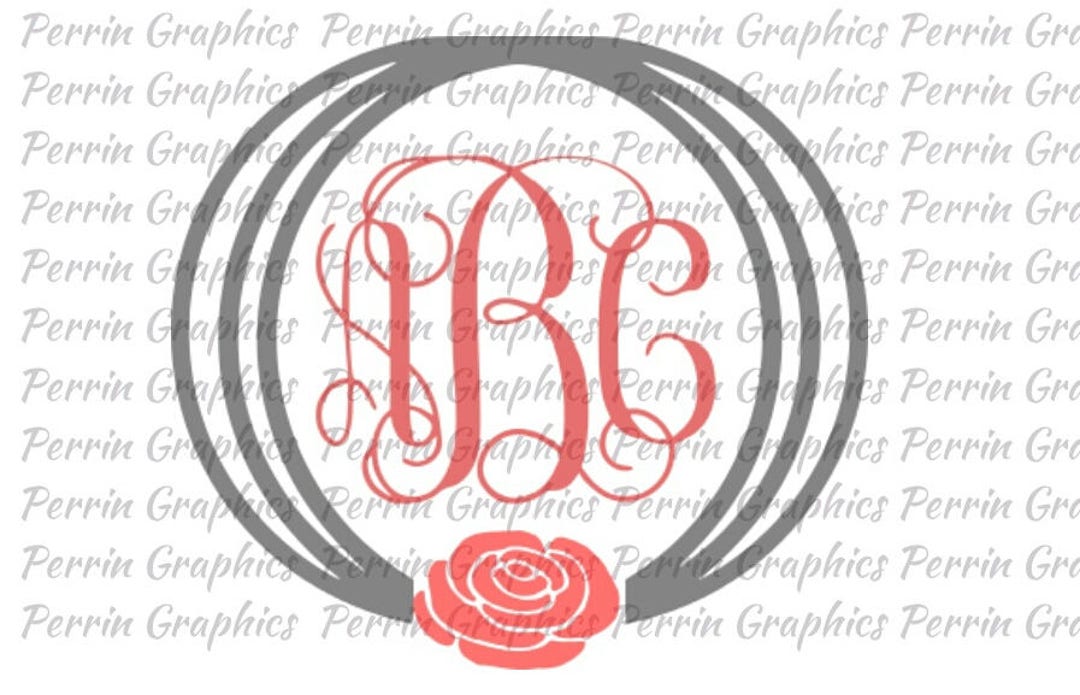 Rose Monogram Frame 