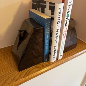 Handmade 16th Century Reclaimed Oak Mouse-Inspired Bookends