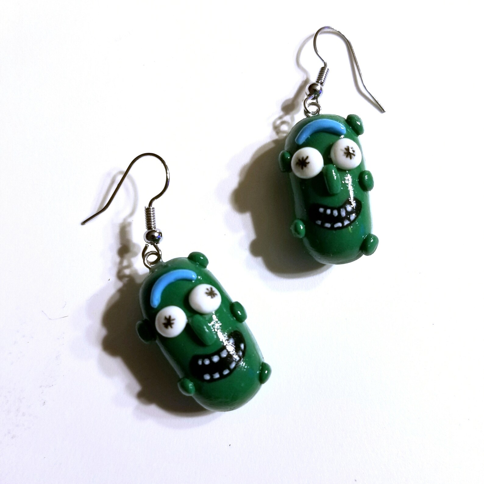 Pickle Rick Polymer Clay Earrings Rick and Morty Pickle Rick Etsy