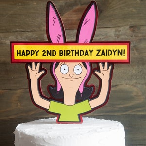 Louise Belcher Cake Topper | Bob&#39;s Burgers | Birthday Party Decor