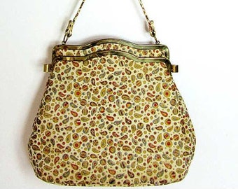 1950s Gold Silk Vintage Tote Bag Sir David New York