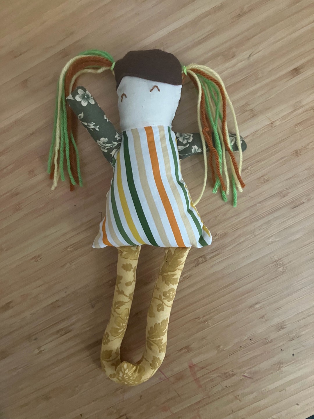 Ready to Ship// Addie Doll Handmade Plush Doll Fabric Rag Etsy