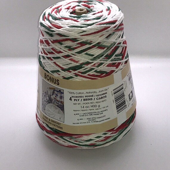 Lily Sugar'n Cream 100% Cotton Yarn 14 Oz Cone Spool