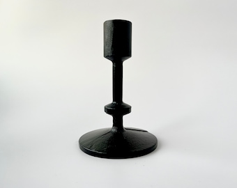 Black Cast Iron Taper Candle Holder Cast Iron Candle Accessory
