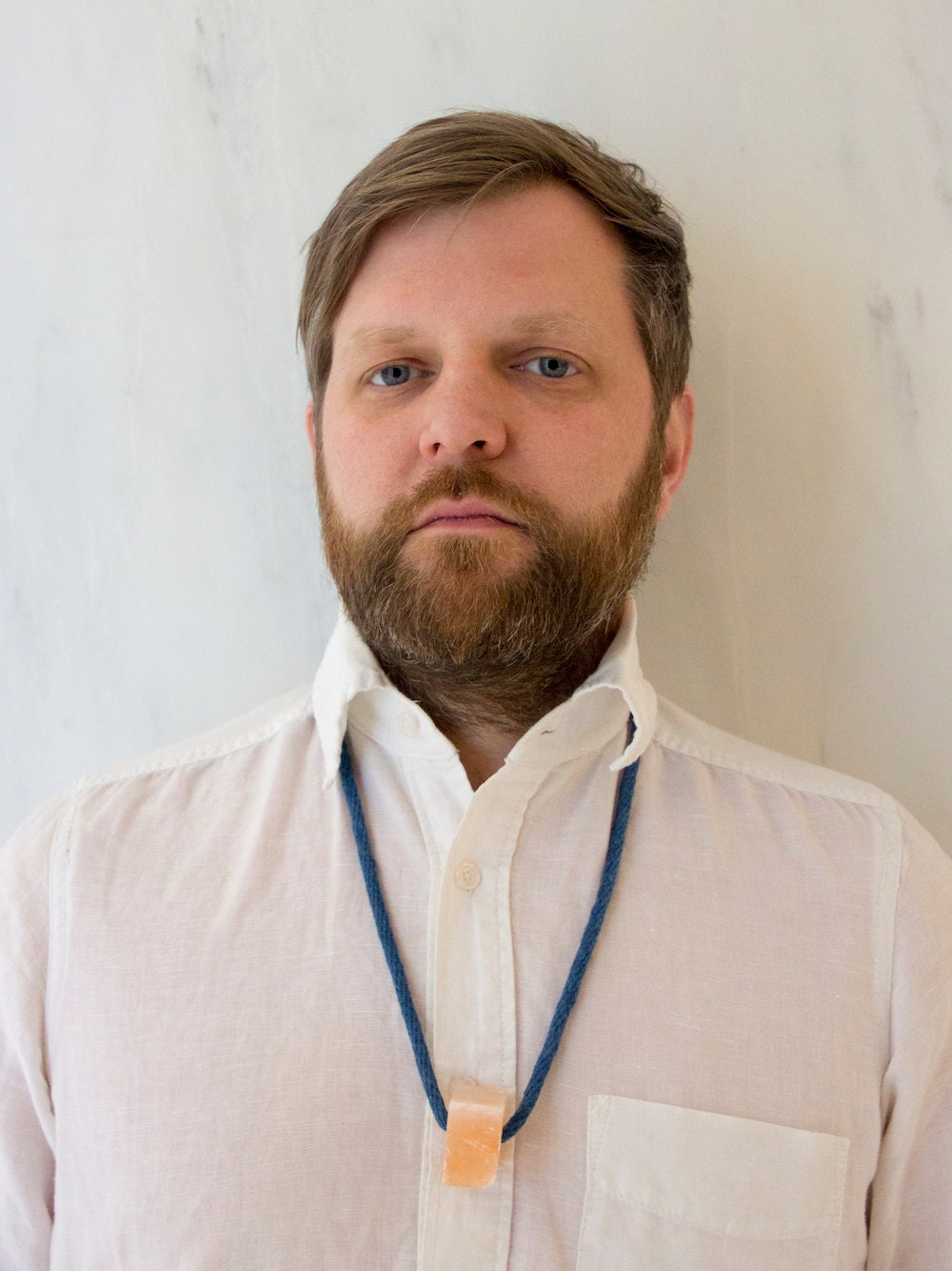 Human Salt Lick / Indigo necklace with Himalayan Salt / Etsy