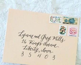 calligraphy envelope addressing