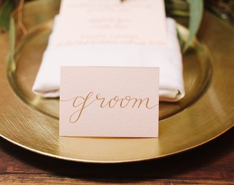 calligraphy place cards / escort cards