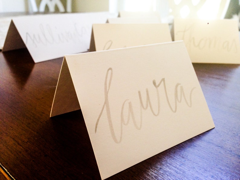 hand lettered place cards image 2