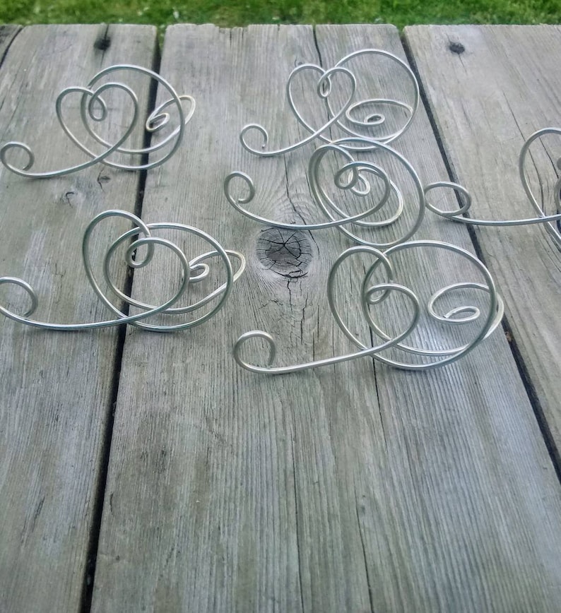 Wire Wedding Number Holders For Signs /& Table Names Set of 6