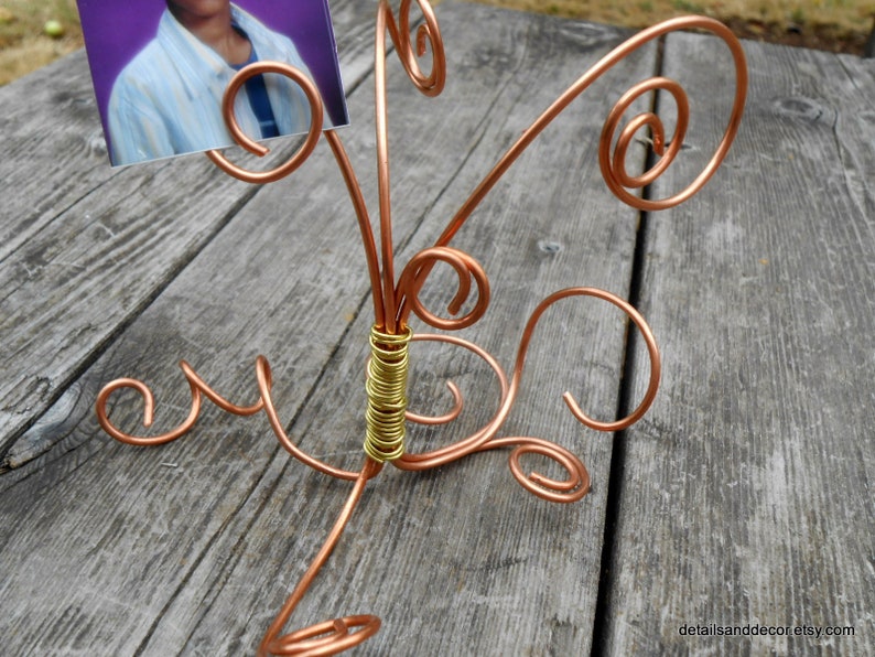 Nursing Home Residents Copper Brass Wire Picture Tree Great For Grandparents Gift Senior Citizens