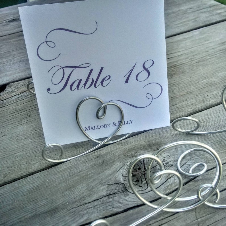 Wire Wedding Number Holders For Signs /& Table Names Set of 6