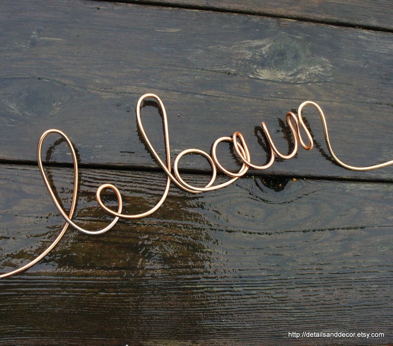 French Bath Decor Le Bain Wire Wall Sign