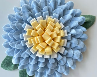 Blue Flower Snuffle Mat: Foraging Enrichment Mat for Rabbits, Dogs, and Other Pets