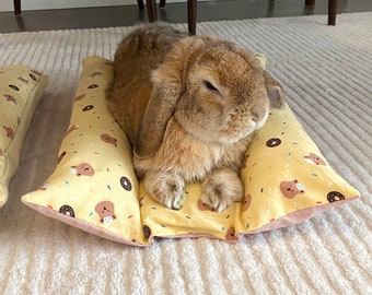 Bunny Flop Bed For Rabbits, Cats, and Other Small Pets | Snuggle Bed | Cuddle Cushion