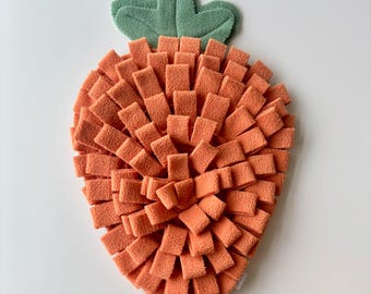 Carrot Snuffle Mat: Foraging Enrichment Mat for Rabbits, Dogs, and Other Pets