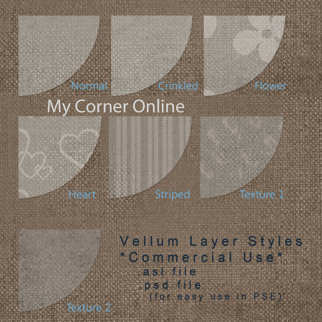 Vellum Layer Styles Commercial Use Etsy