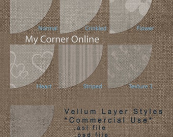 Vellum Photoshop Layer Styles | Commercial Use