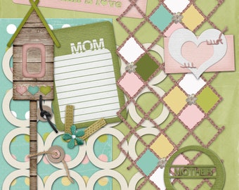 A Mother's Love | Mother's Day Digital Scrapbooking Kit